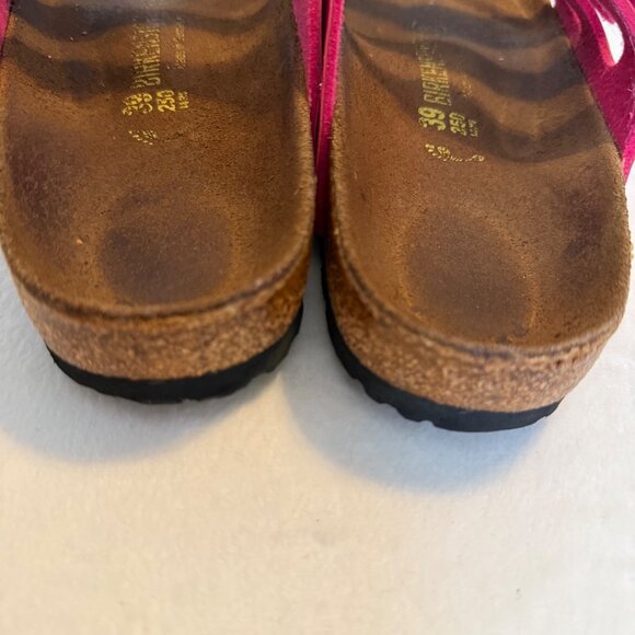 SIZE 39 8 N Birkenstock Florida Birko-Flor Pink 3 Strap Sandals - Picture 5 of 9
